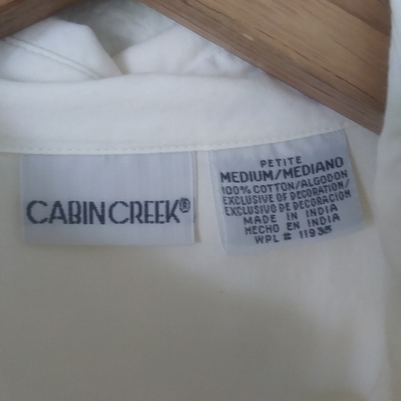 Vintage 90s Cabin Creek Blouse with Floral Embroidery AS IS - Picture 6 of 8